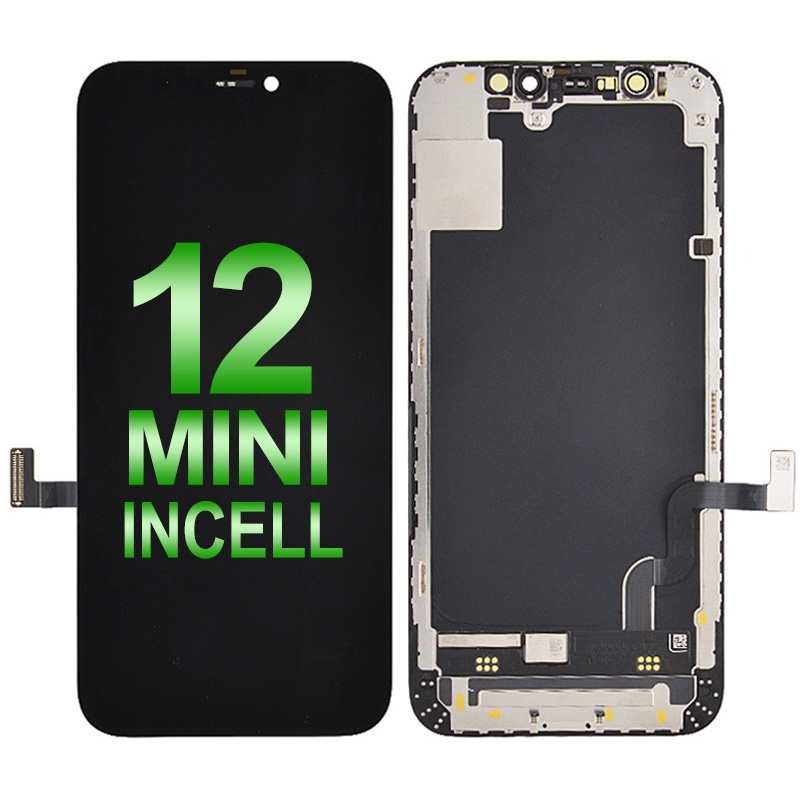 LCD Screen Digitizer Assembly With Frame for iPhone 12 mini (RJ Incell/ Aftermarket Plus) - Black
