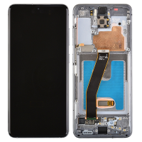  OLED Screen Digitizer Assembly with Frame for Samsung Galaxy S20 5G UW G981V - Cosmic Gray (Compatible for only Verizon)