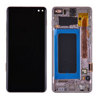  OLED Screen Digitizer with frame Replacement for Samsung Galaxy S10 Plus G975(Service Pack) - Flamingo Pink