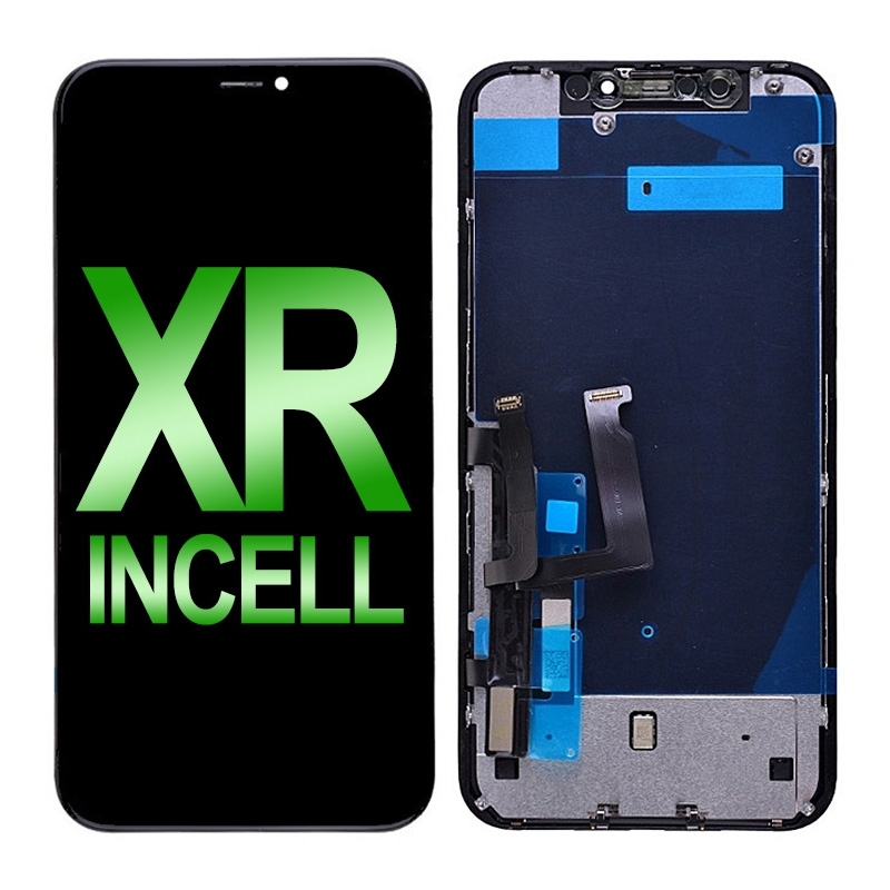 LCD Screen Digitizer Assembly with Back Plate for iPhone XR (Incell/ COF) - Black