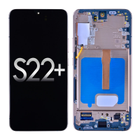 OLED Screen Digitizer Assembly with Frame for Samsung Galaxy S22 Plus 5G S906 (for America Version) (Premium) - Pink Gold