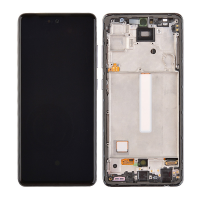  OLED Screen Digitizer with Frame Replacement for Samsung Galaxy A52 4G A525/ A52 5G (2021) A526 (Aftermarket)(1:1 Size) - Cosmic Black