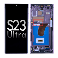  OLED Screen Digitizer Assembly with Frame for Samsung Galaxy S23 Ultra 5G S918 (for America Version)(Premium) - Lavender