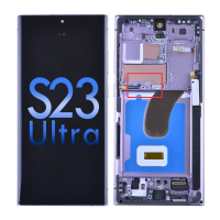  OLED Screen Digitizer Assembly with Frame for Samsung Galaxy Galaxy S23 Ultra 5G S918 (for America Version)(Aftermarket) - Lavender