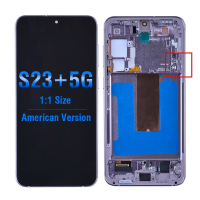  OLED Screen Digitizer Assembly with Frame for Samsung Galaxy S23 Plus 5G S916 (for America Version) (Aftermarket 1:1 Size) - Lavender