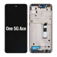  LCD Screen Digitizer Assembly with Frame for Motorala One 5G Ace XT2113 (for America Version) - Volcanic Gray