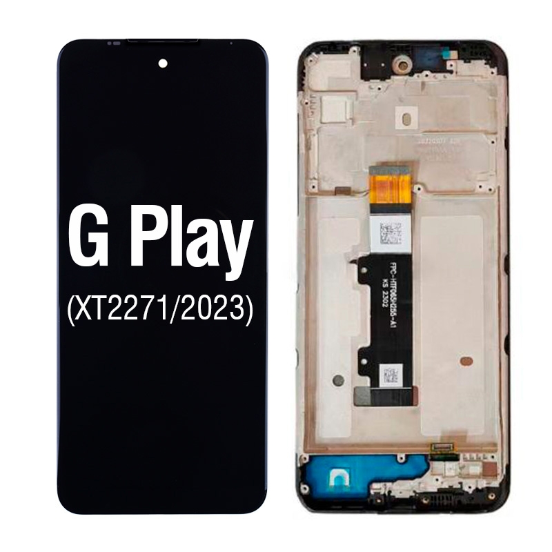 LCD Screen Digitizer Assembly with Frame for Motorola Moto G Play (2023) XT2271 - Black