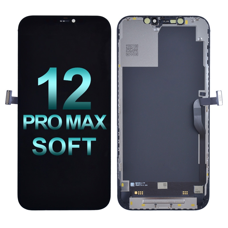 Premium Soft OLED Screen Digitizer Assembly with Portable IC for iPhone 12 Pro Max (Aftermarket Plus) - Black