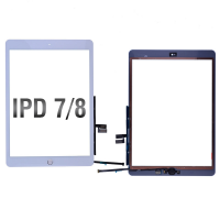  Touch Screen Digitizer With Home Button and Home Button Flex Cable for iPad 7(2019)/ iPad 8 (2020) (10.2 inches) (High Quality) - White