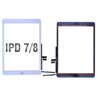  Touch Screen Digitizer With Home Button and Home Button Flex Cable for iPad 7(2019)/ iPad 8 (2020) (10.2 inches) (High Quality) - Gold