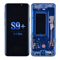  OLED Screen Digitizer with Frame Replacement for Samsung Galaxy S9 Plus G965 (Aftermarket)(1:1 Size) - Blue