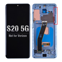  OLED Screen Digitizer with Frame Replacement for Samsung Galaxy S20 G980/ S20 5G G981 (Premium) - Cloud Blue (Excluding Verizon)