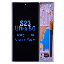  OLED Screen Digitizer Assembly with Frame for Samsung Galaxy S23 Ultra 5G S918 (for America Version)(Aftermarket) - Lavender