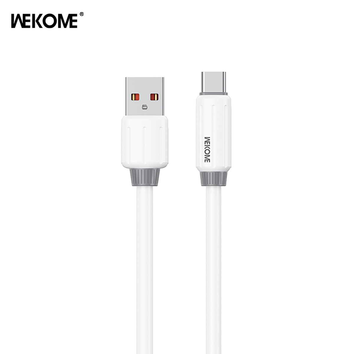 Elastic Genuine Silicone Fully Compatible 66W Super Fast Charging Data Cable - White