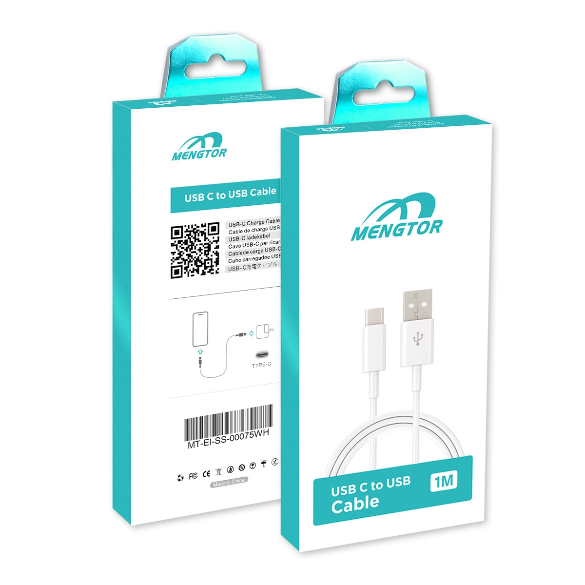 USB-A to C Data Cable for Samsung (1m) -White