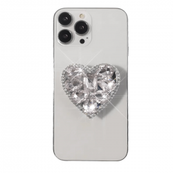  Magnet Phone Kickstand with Sparkly Diamond - Silver