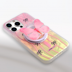  Magnet Phone Kickstand with Butterfly Pattern - Pink