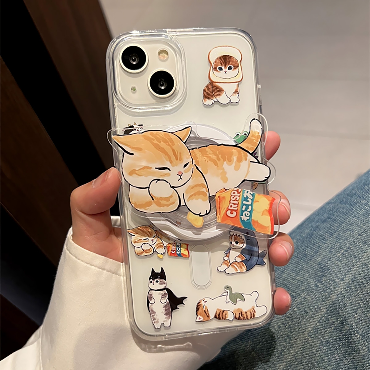 Magnet Phone Kickstand with Cat Pattern