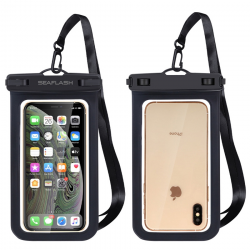  Waterproof Phone Pouch for Phones up to 6.5 inches - Black
