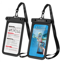  Waterproof Phone Pouch for Phones up to 7.5 inches - Black