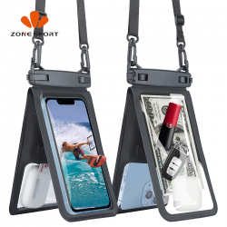  Double Pocket Waterproof Bag for Phones up to 6.7 inches - Black
