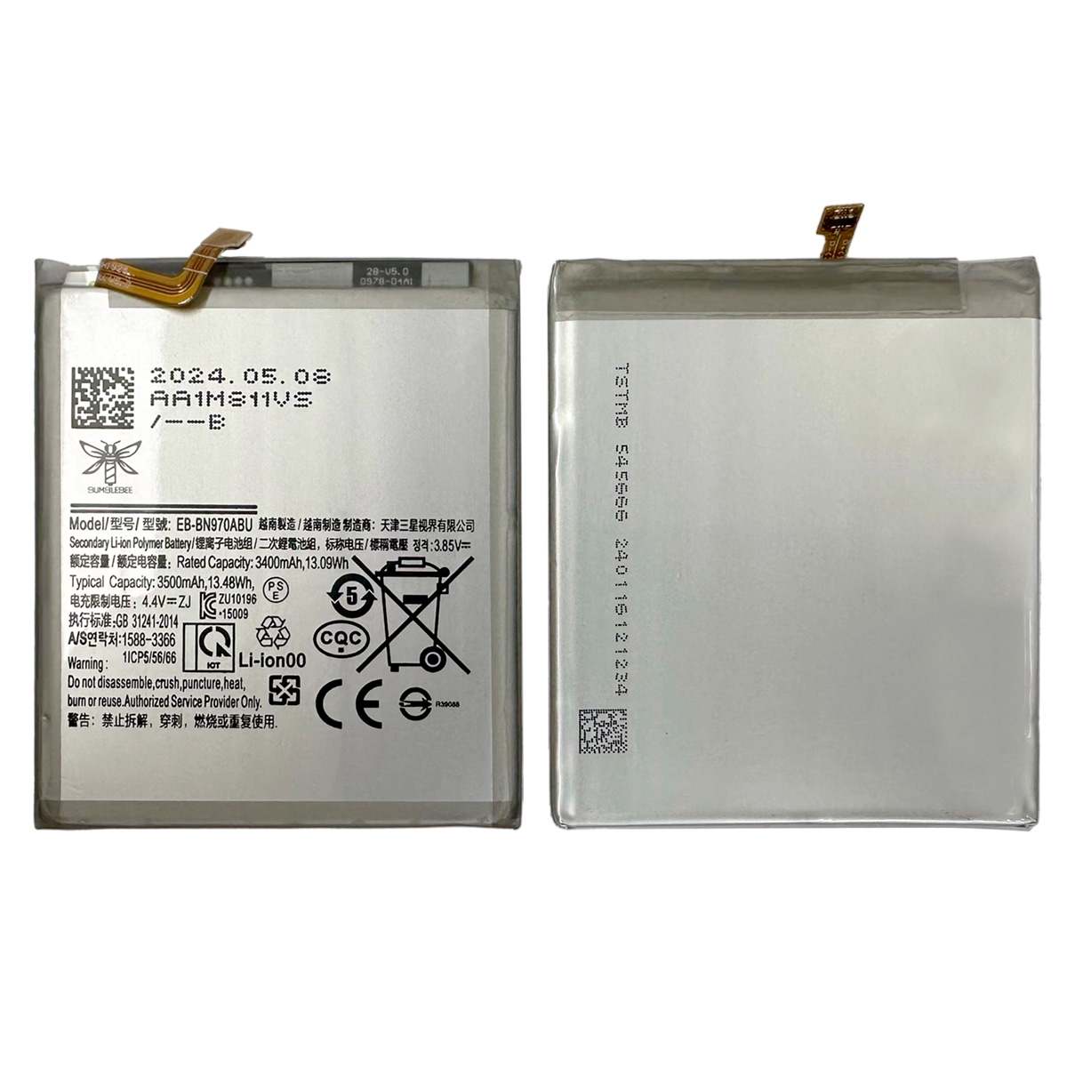 3.85V 3400mAh Battery for Samsung Galaxy Note 10 N970 Compatible