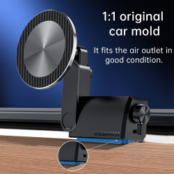  Magnetic Car Mobile Phone Holder for Tesla 3/ Y - Black