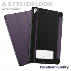  Carbon Fibre iPad Case (Auto Wake/Sleep) for iPad 7/ 8/ 9/ Pro 10.5/ Air 3 - Purple