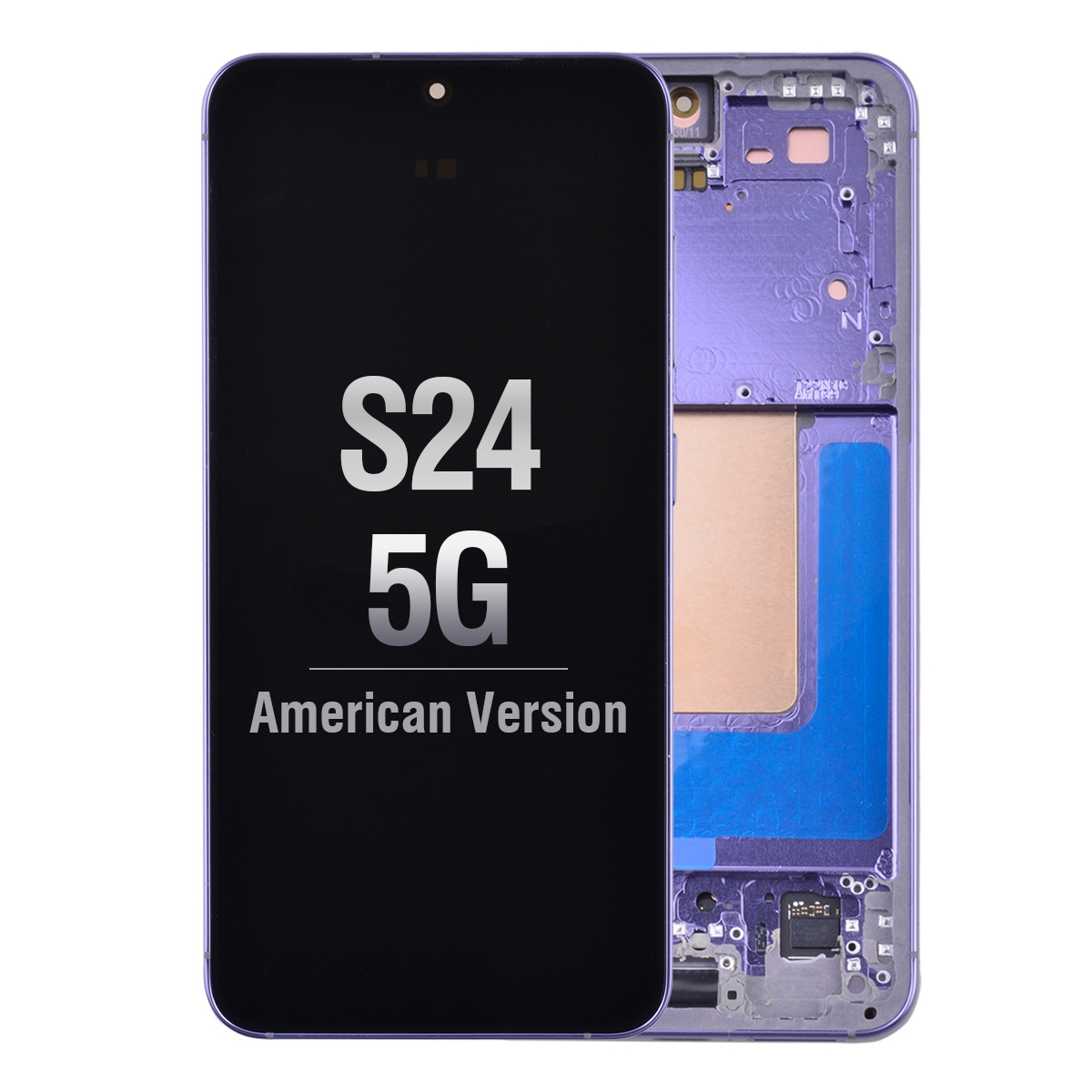 OLED Screen Digitizer Assembly with Frame for Samsung Galaxy S24 5G S921 (for America Version)(Premium) - Cobalt Violet