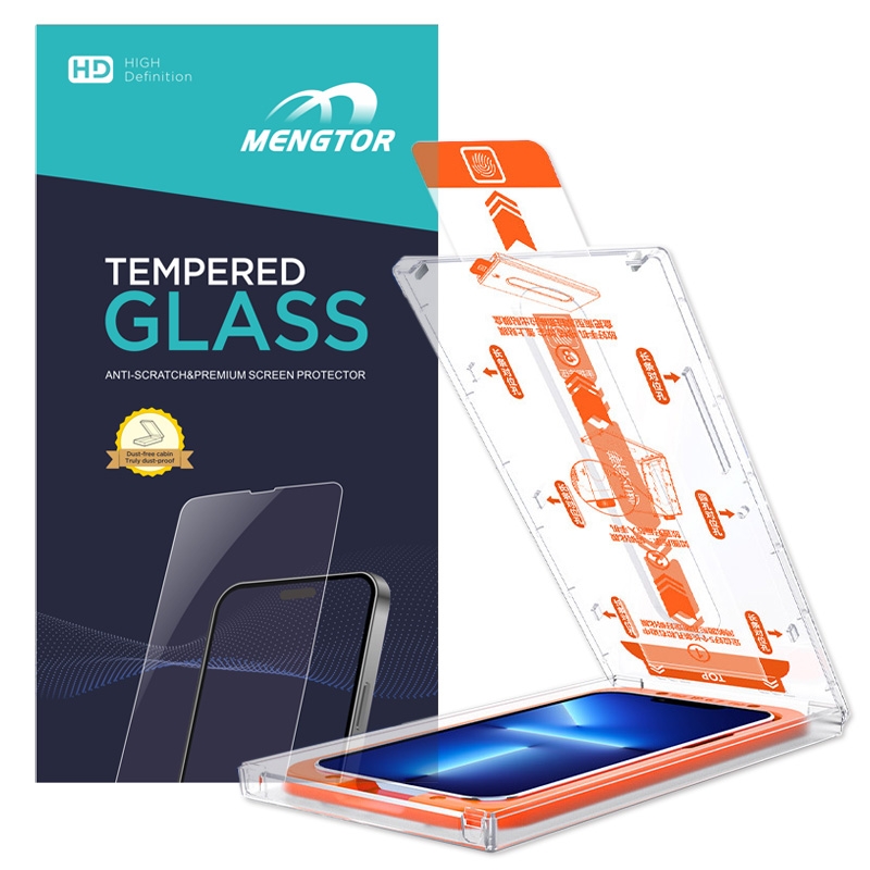 Premium Full Cover Tempered Glass Screen Protector with Dustproof Installation Box for iPhone X/ XS/ 11 Pro