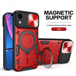  2 in 1 Protect Case with Wireless Charging and Camera Protector for iPhone XR - Red