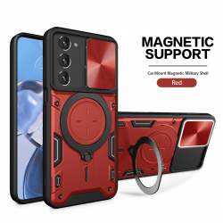  2 in 1 Protect Case with Wireless Charging and Camera Protector for Samsung Galaxy S20 FE 5G- Red