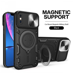  2 in 1 Protect Case with Wireless Charging and Camera Protector for iPhone XS Max - Black