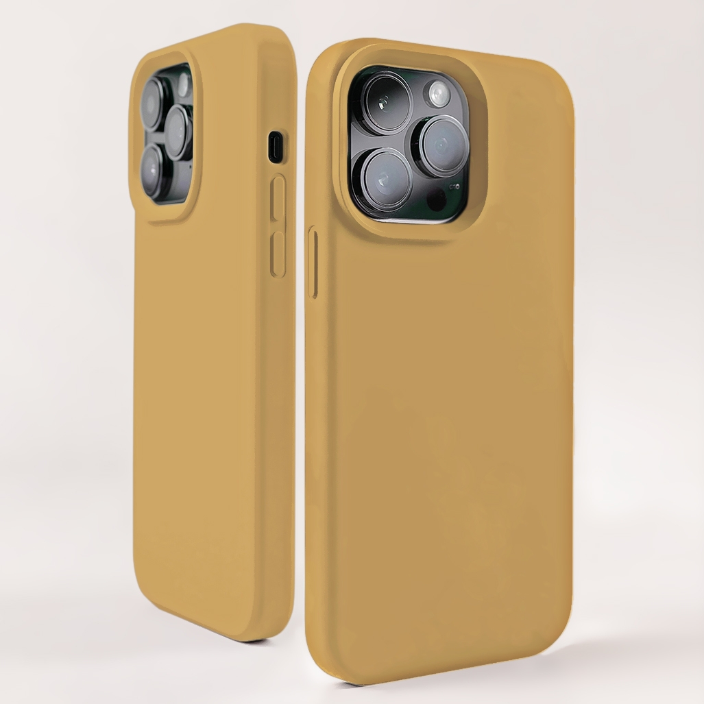 Silicone Case with MagSafe for iPhone 15 Pro Max - Gold