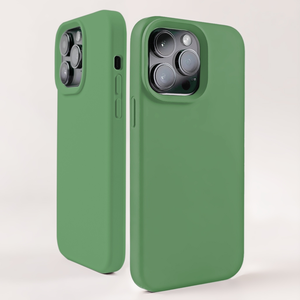 Silicone Case with MagSafe for iPhone 15 Pro Max - Green