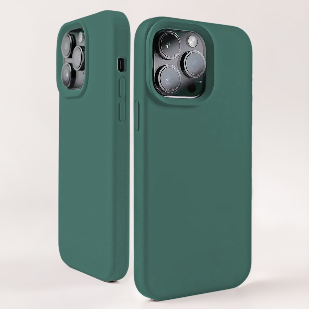 Silicone Case with MagSafe for iPhone 15 Pro - Dark Green