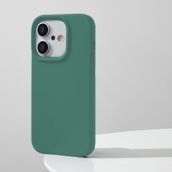  Silicone Case with MagSafe for iPhone 16 Plus - Dark Green