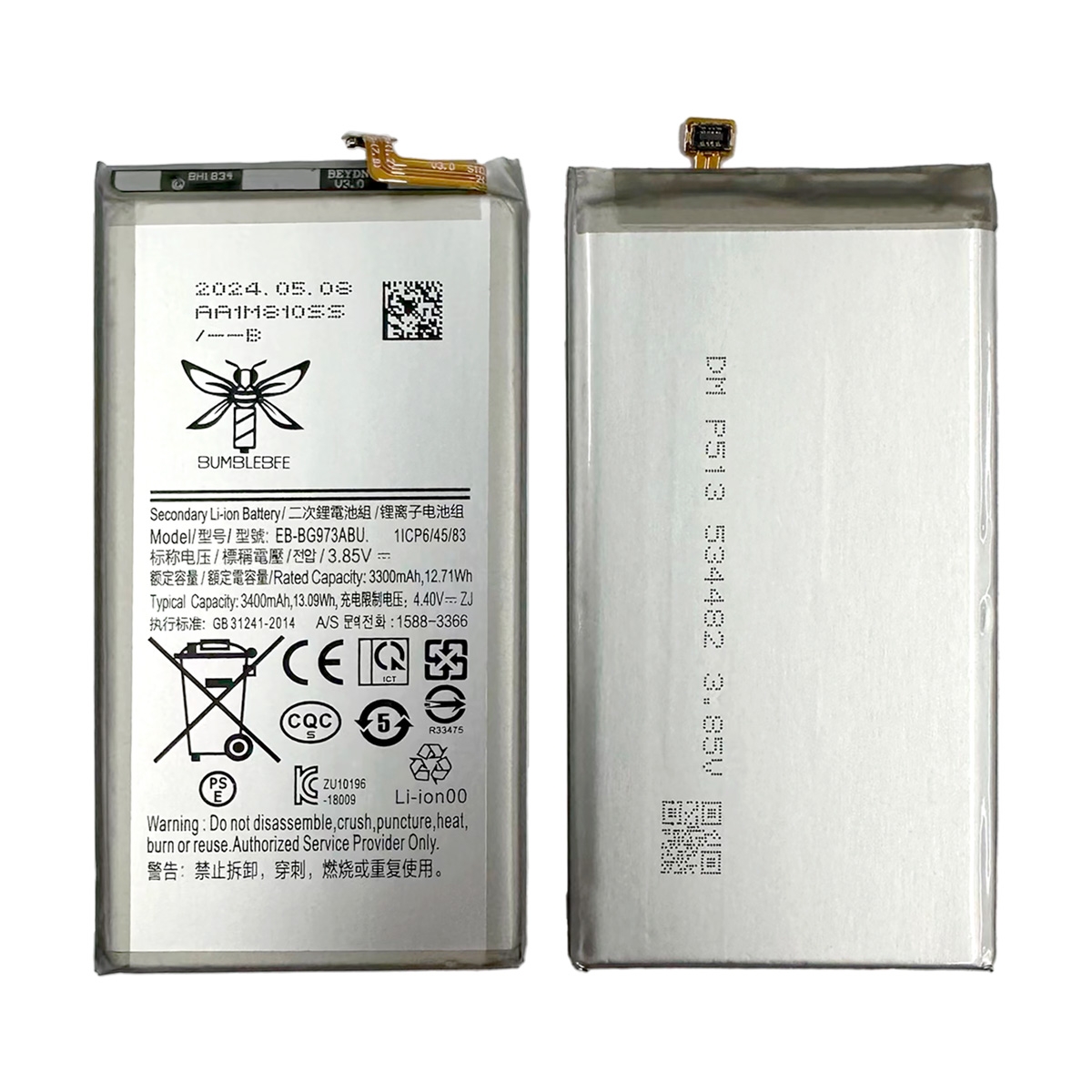 3.85V 3300mAh Battery for Samsung Galaxy S10 G973 Compatible