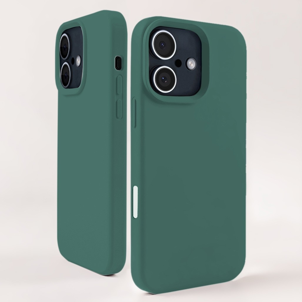 Silicone Case with MagSafe for iPhone 16 - Dark Green