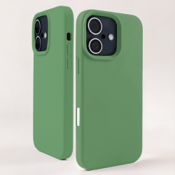  Silicone Case with MagSafe for iPhone 16 - Green