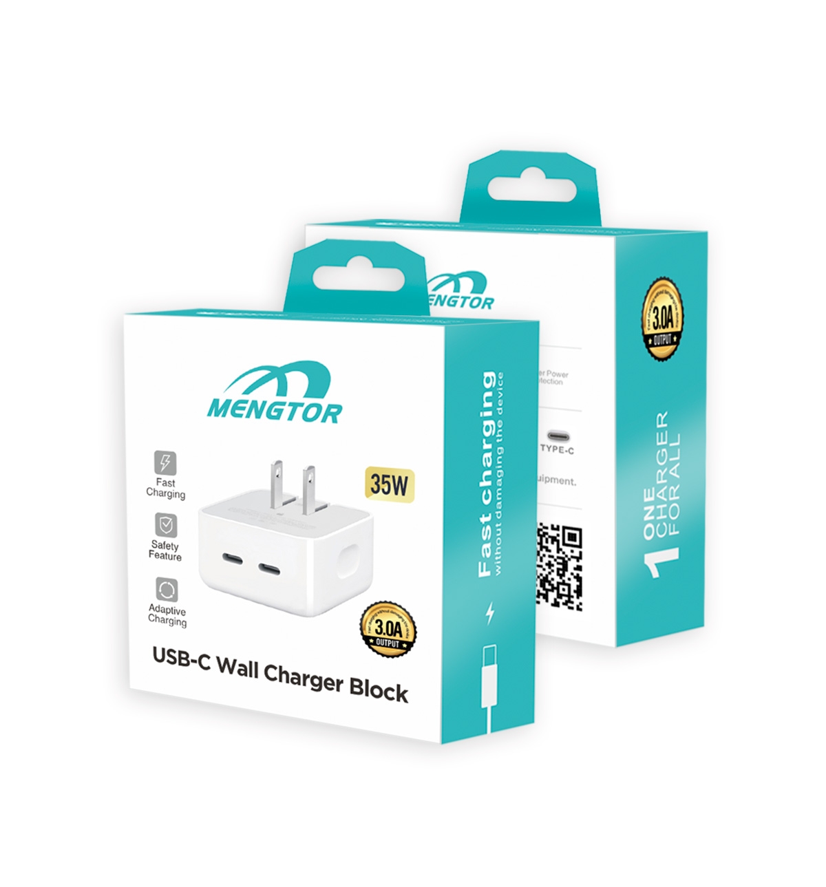 35W USB-C+C Wall Charger for Apple - White