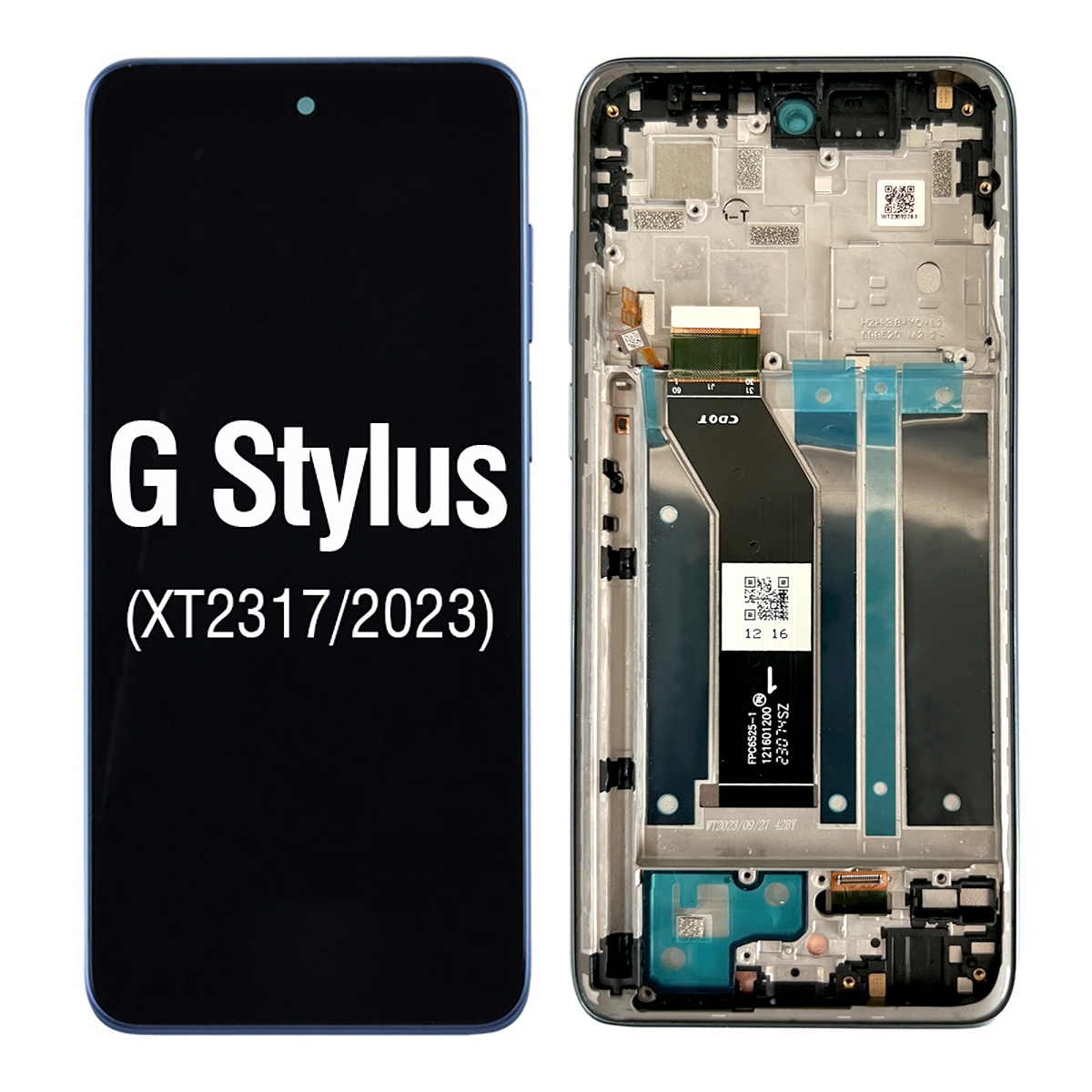 LCD Screen Digitizer Assembly with Frame for Motorola Moto G Stylus 4G (2023) XT2317 - Blue