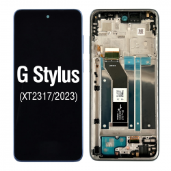  LCD Screen Digitizer Assembly with Frame for Motorola Moto G Stylus 4G (2023) XT2317 - Blue