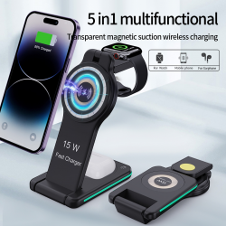  5 in 1 Multifunctional Magnetic Wireless Charging - Black