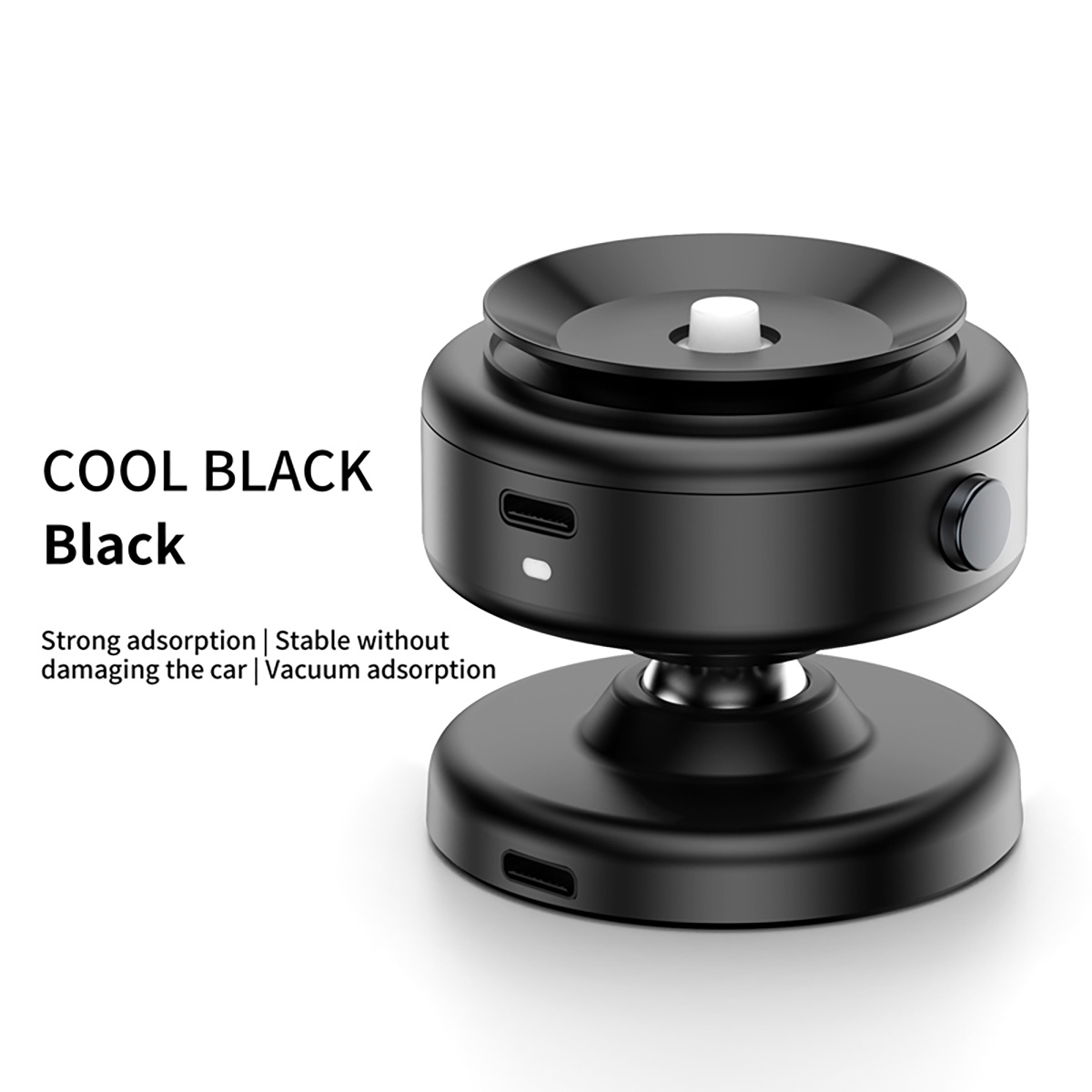 Suction Cup Magnetic Wireless Charger - Black