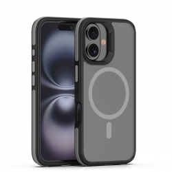  TPU and PC Case with Magnetic for iPhone 16 - Gray