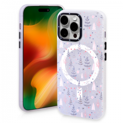  Magnetic TPU Case with Cute Merry Christmas Pattern for iPhone 12/ 12 Pro