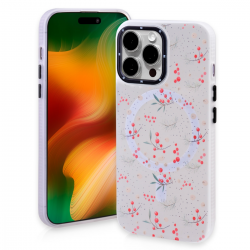  Magnetic TPU Case with Cute Merry Christmas Pattern for iPhone 12/ 12 Pro