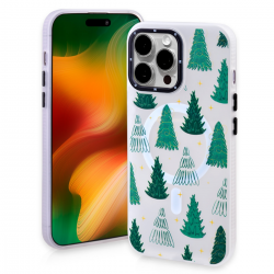  Magnetic TPU Case with Cute Merry Christmas Pattern for iPhone 12/ 12 Pro