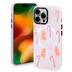  Magnetic TPU Case with Cute Merry Christmas Pattern for iPhone 12/ 12 Pro